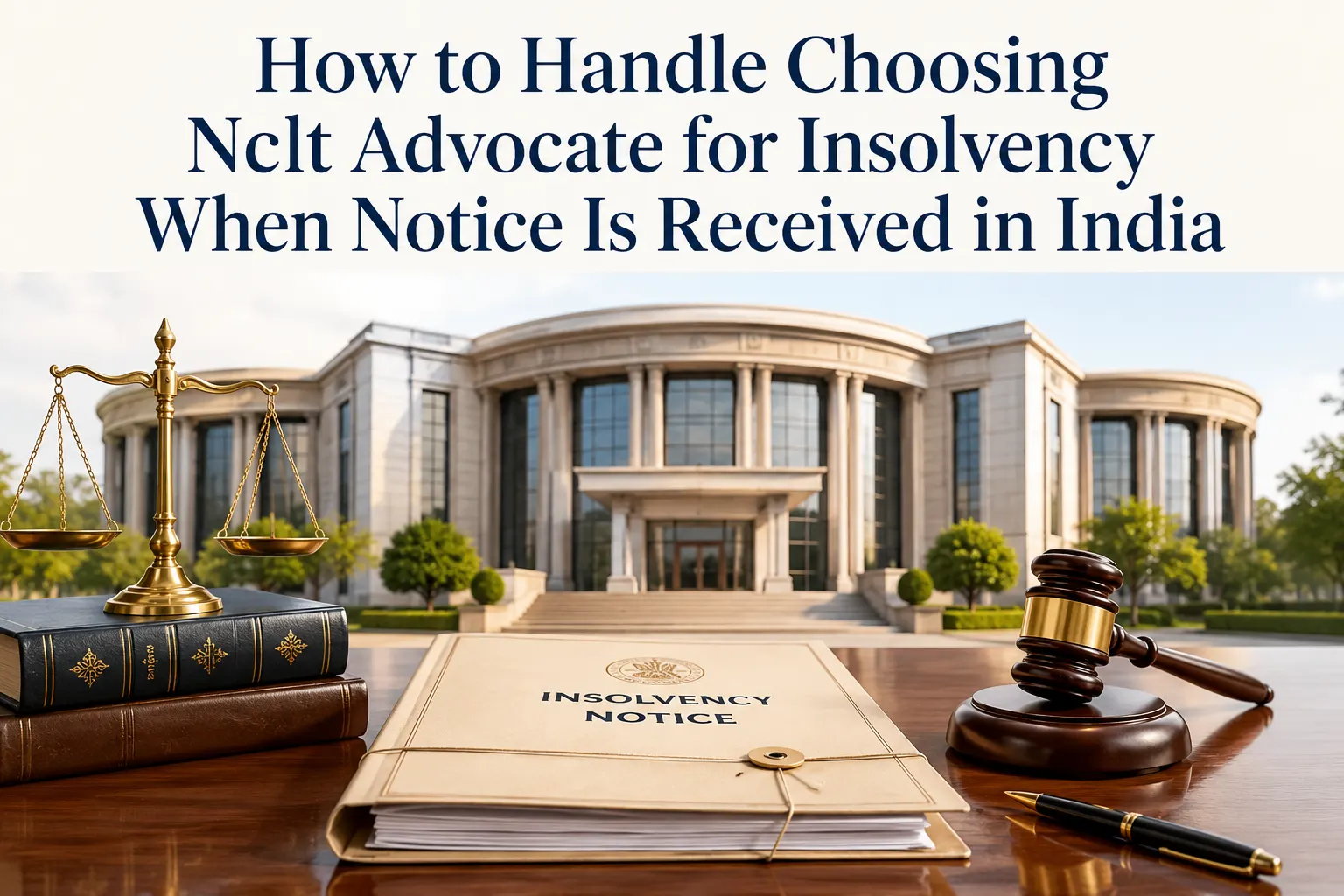 Choose NCLT Advocate for Insolvency Notice