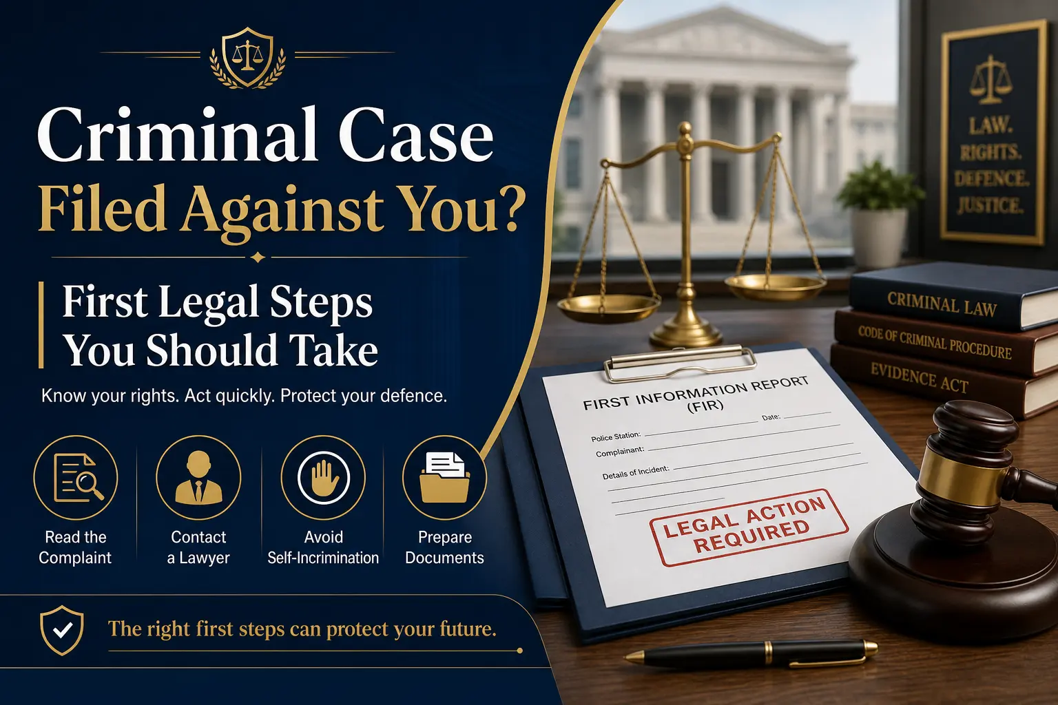 Criminal Case Filed Against You? First Legal Steps You Should Take