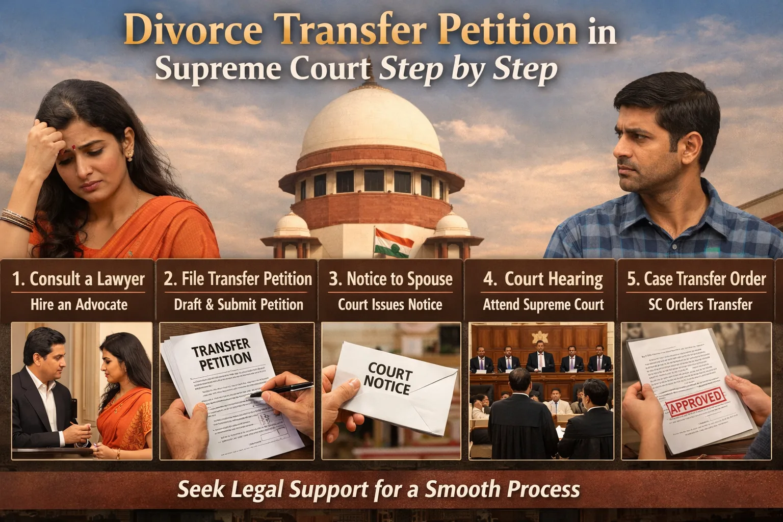 Divorce Transfer Petition in Supreme Court Step by Step