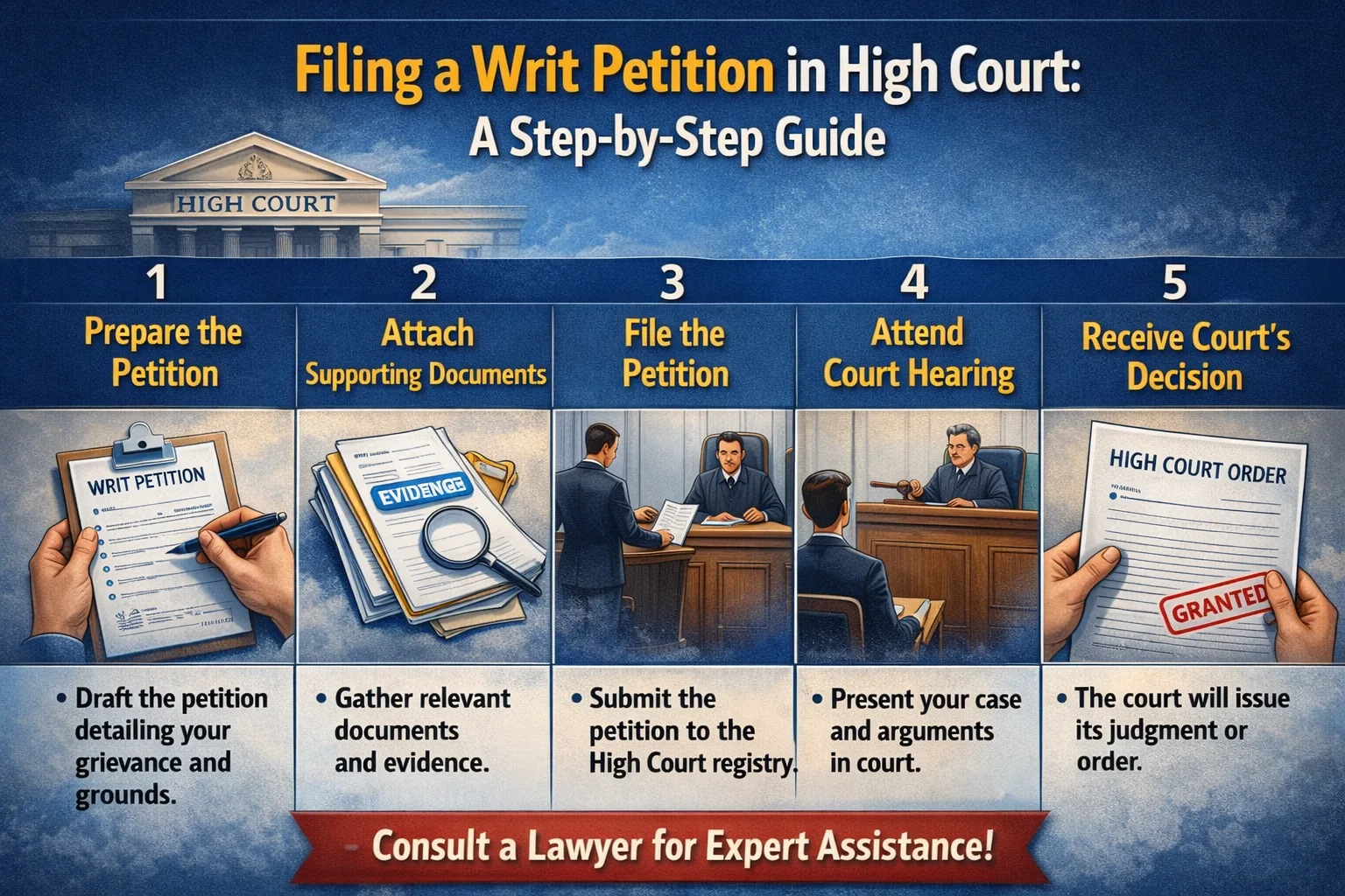 Filing a Writ Petition in High Court: A Step-by-Step Guide