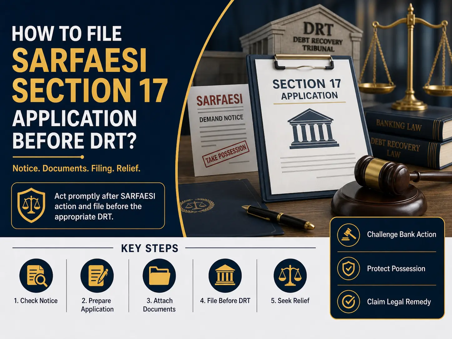 How to File SARFAESI Section 17 Application Before DRT?