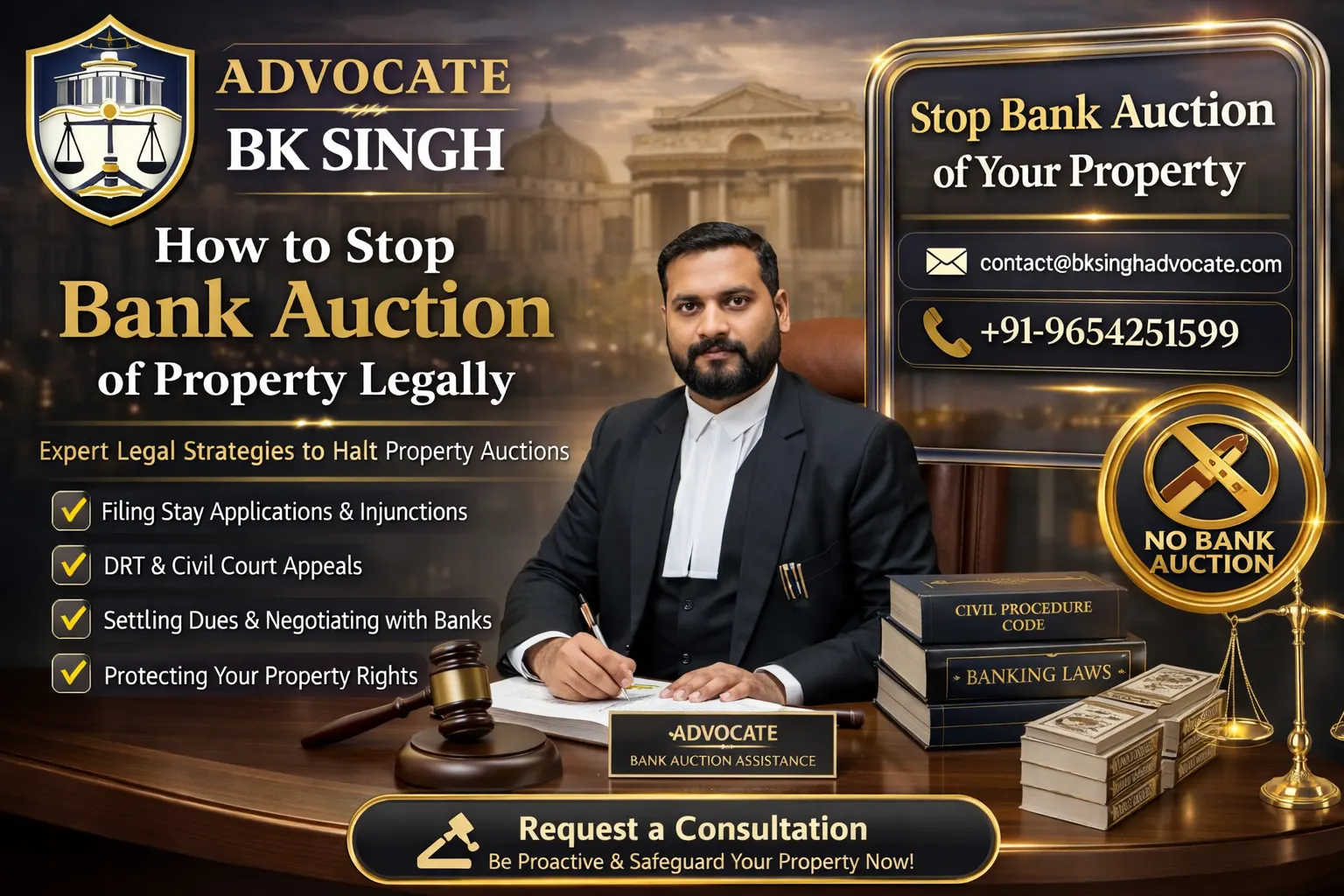 How to Stop Bank Auction of Property Legally in India | BK Singh Advocate