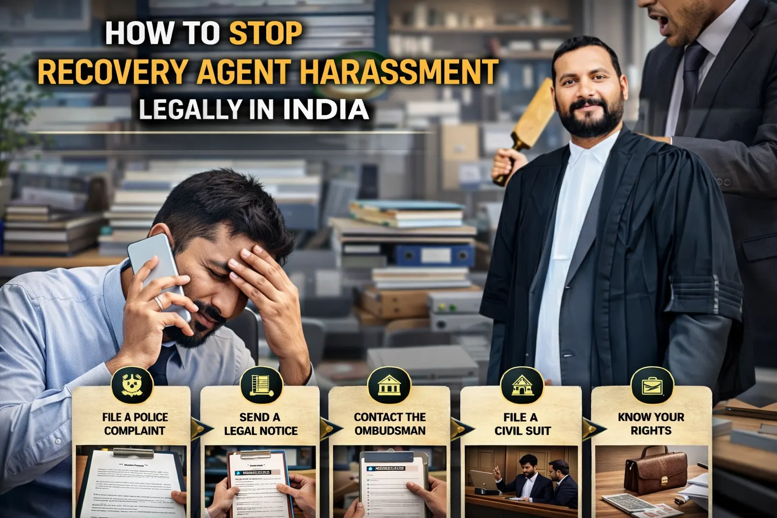 How to  Stop Recovery Agent Harassment Legally in India