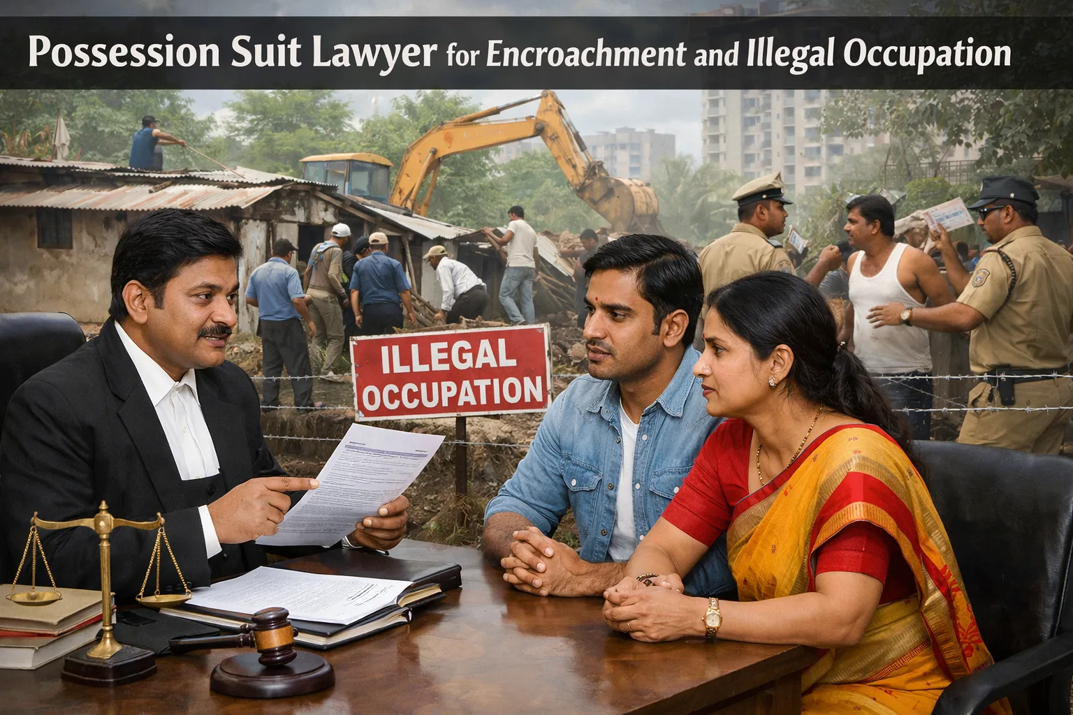 Lawyer for possession suits for encroachment and illegal occupation