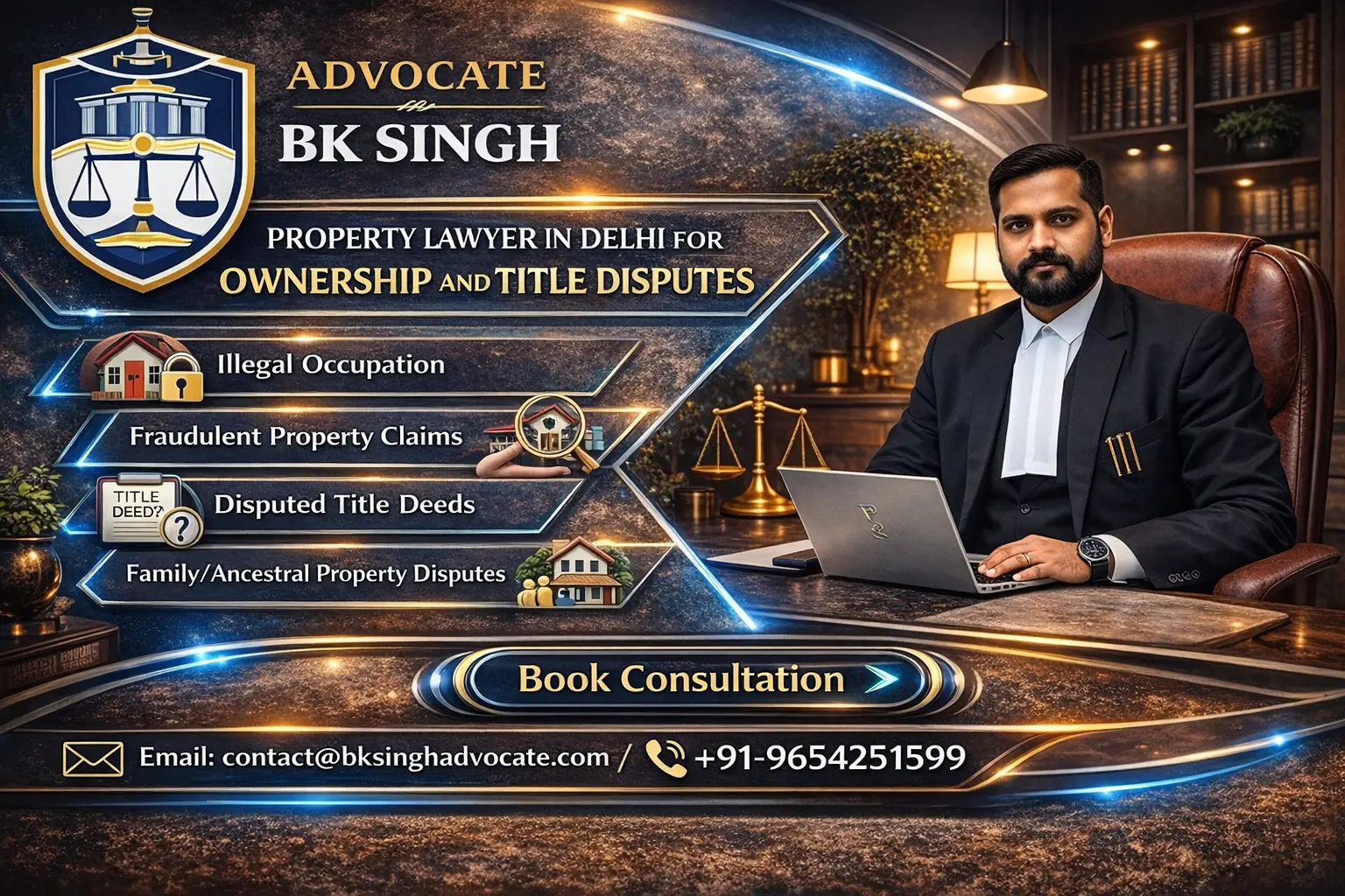 Property Lawyer in Delhi for Ownership and Title Disputes